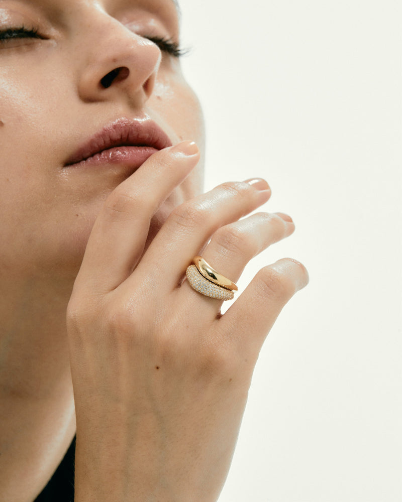 Pave Wave Dome Ring [Bridal Edition] - PRMAL