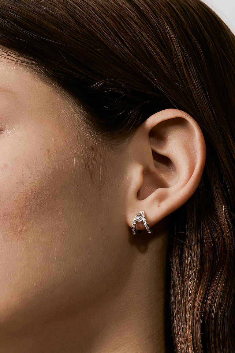 Frost Inset Hoop Earring - PRMAL