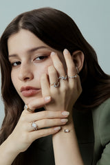 Infinity Pear Twin Wave Ring - PRMAL