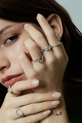 Infinity Pear Twin Wave Ring - PRMAL