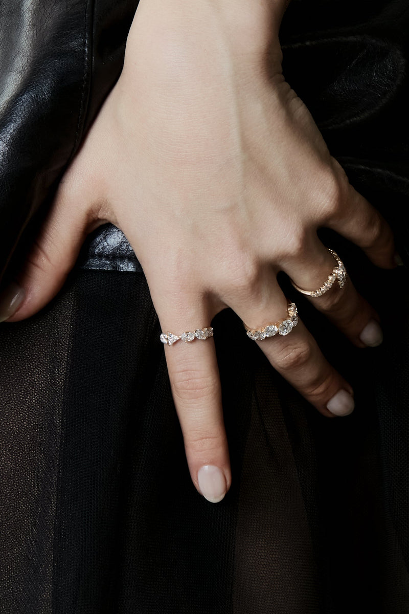 Infinity Wave Diamond Ring [Bridal Edition] - PRMAL