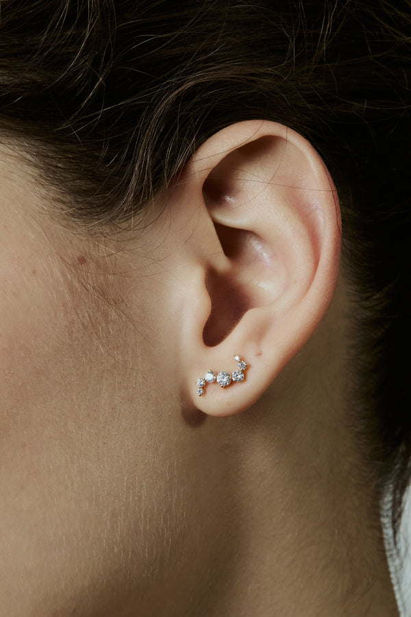 Lapse Diamond Wave Earring - PRMAL