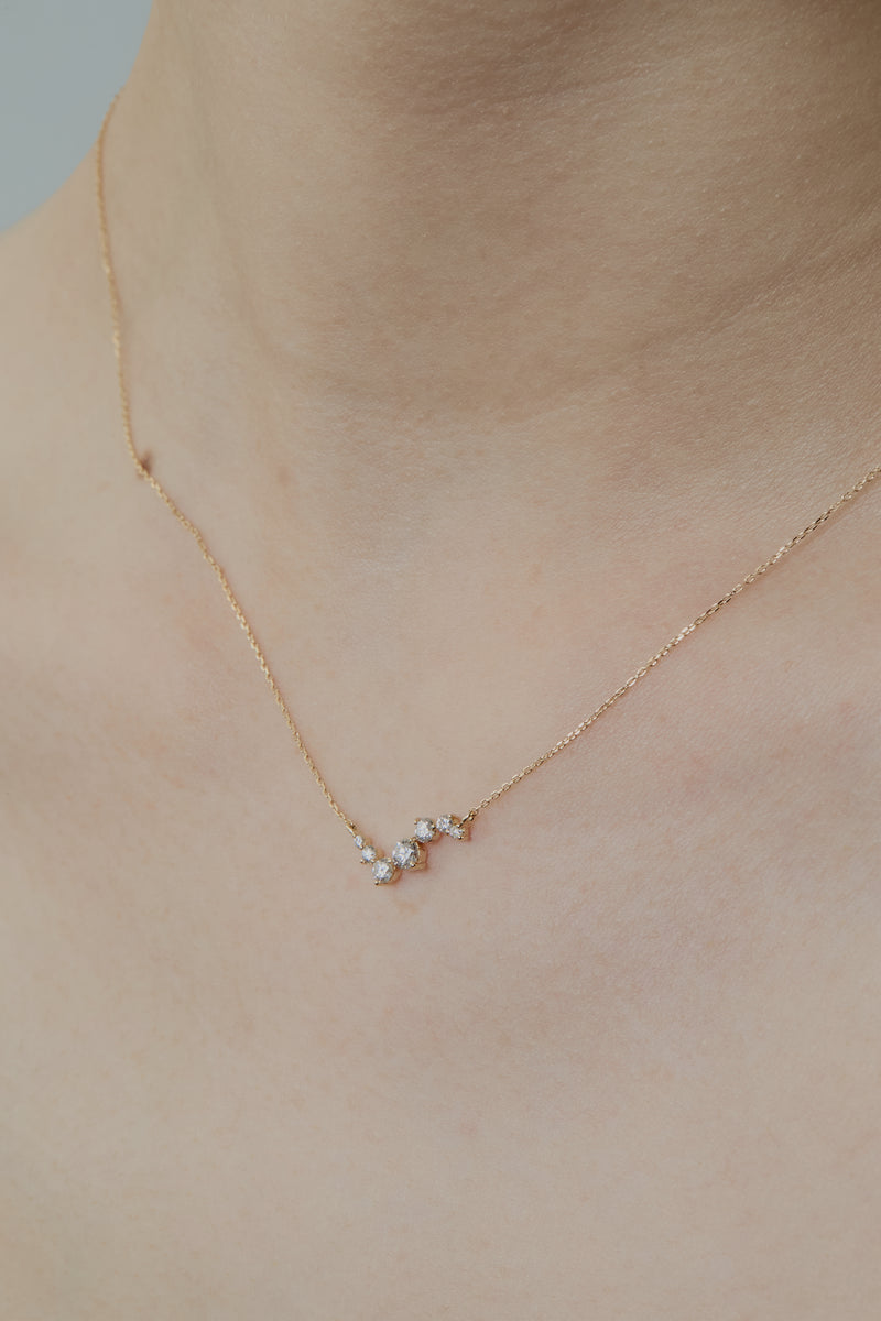 Lapse Diamond Wave Necklace - PRMAL