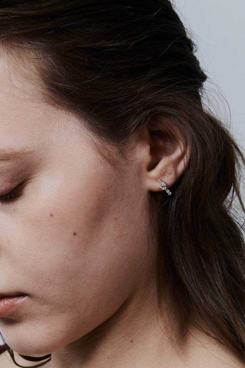 Frost Pear Stud Earring - PRMAL