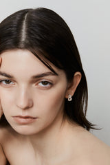 Pave Dome Letter B Earring - PRMAL