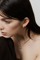 Pave Dome Letter Earring - PRMAL