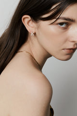 Pave Dome Letter K Earring - PRMAL