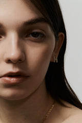 Pave Dome Letter M Earring - PRMAL