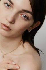 Pave Dome Letter N Earring - PRMAL