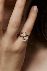 1ct Pear Wave Pinky Ring - PRMAL