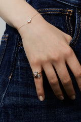 0.3ct Pear Wave Pinky Ring - PRMAL