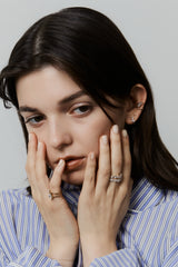 Duo Pear Hoop Earring - PRMAL