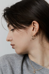 Heart Hoop Earring L - PRMAL