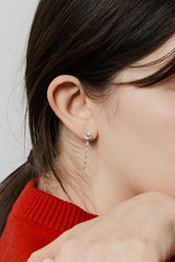 Tennis Chain Drop Earring - PRMAL