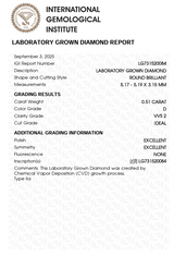 0.51ct Marin Solitaire Bold Plain Ring [D/VVS2/IDEAL] - PRMAL