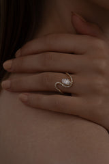Massive 1ct Oval Wave Ring