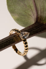 Pula Puff Solitaire Ring [Pear] - PRMAL