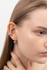 Black Pearl Oval Earring L - PRMAL