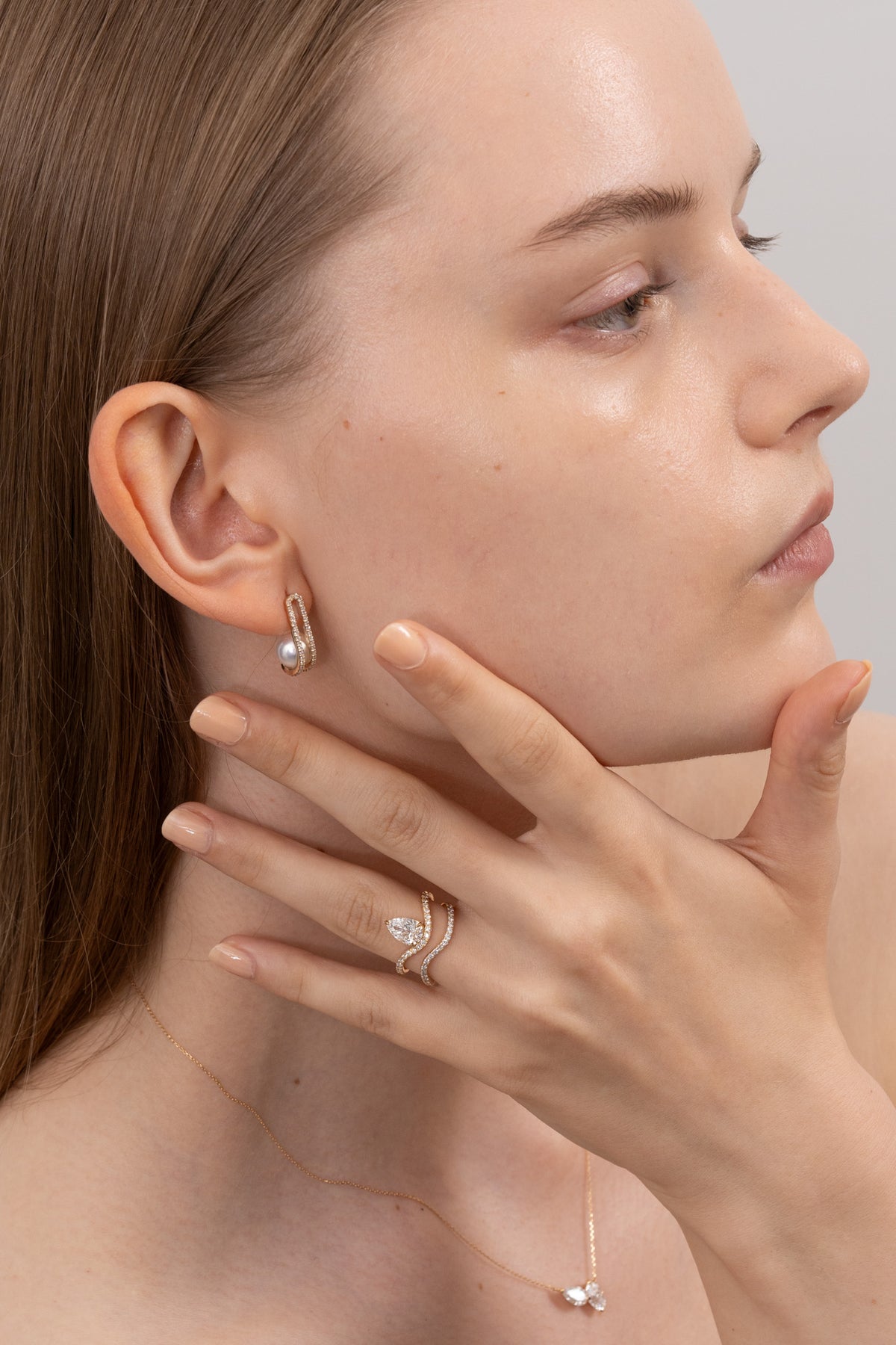 【PRMAL】【K10】 Waving Pave ピアス PRMAL】【K10】 Waving Pave ピアス ウェーブフープイヤリングM