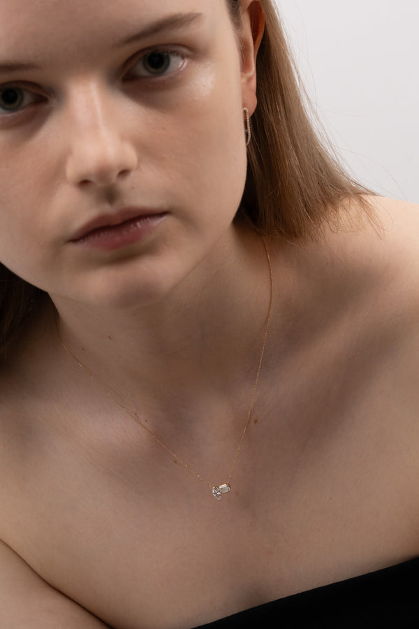 Marquise Emerald Duo Necklace - PRMAL