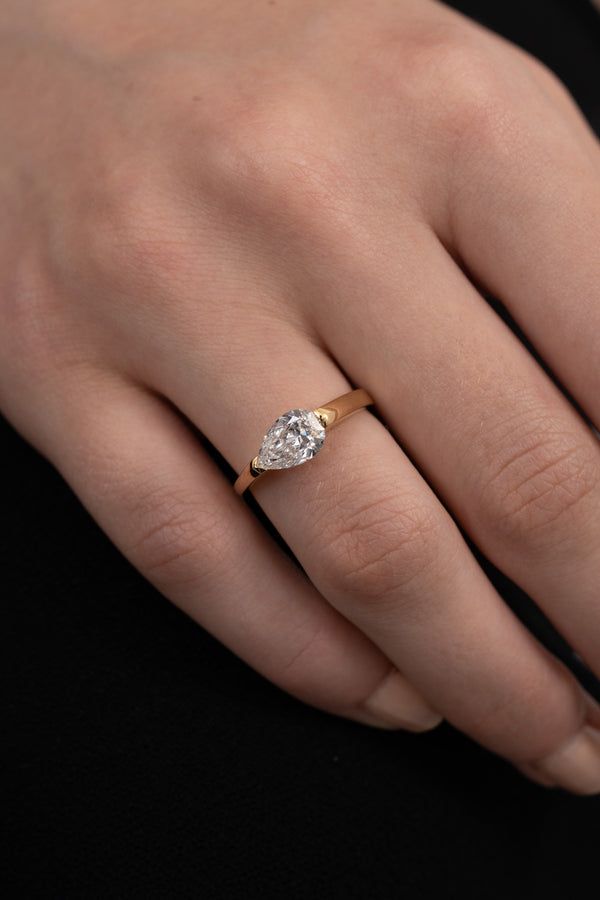 Facet 1ct Pear Ring - PRMAL
