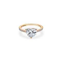 2ct Heart Diamond Pave Ring - PRMAL