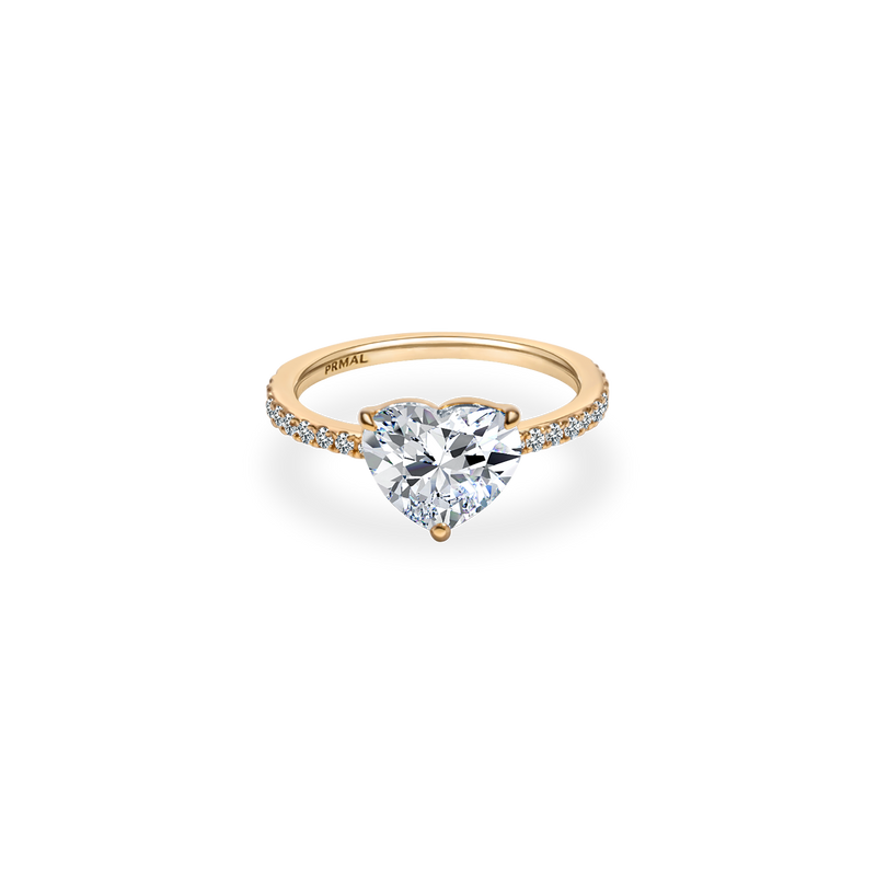 2ct Heart Diamond Pave Ring - PRMAL