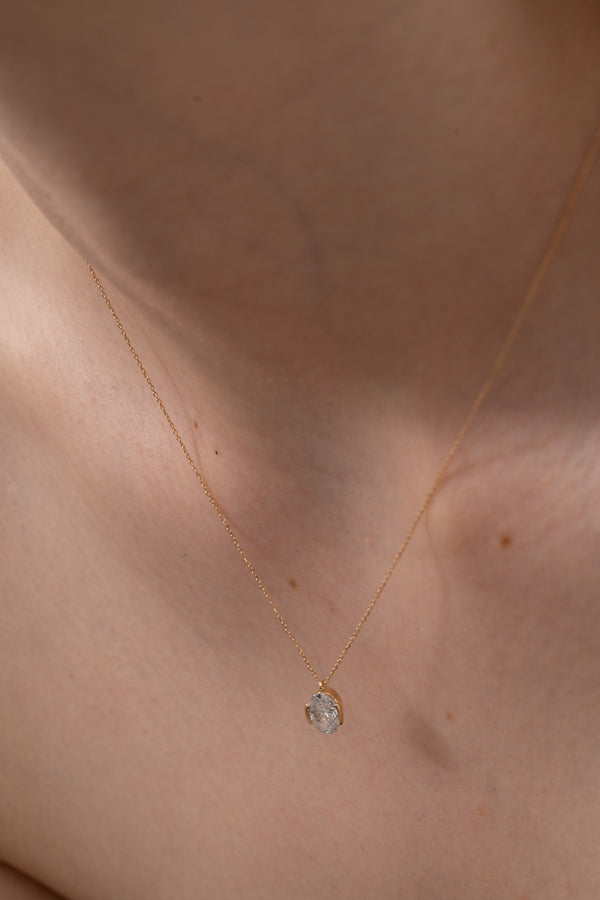 Facet 1ct Oval Necklace - PRMAL