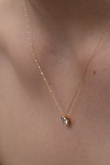 Facet 1ct Round Necklace