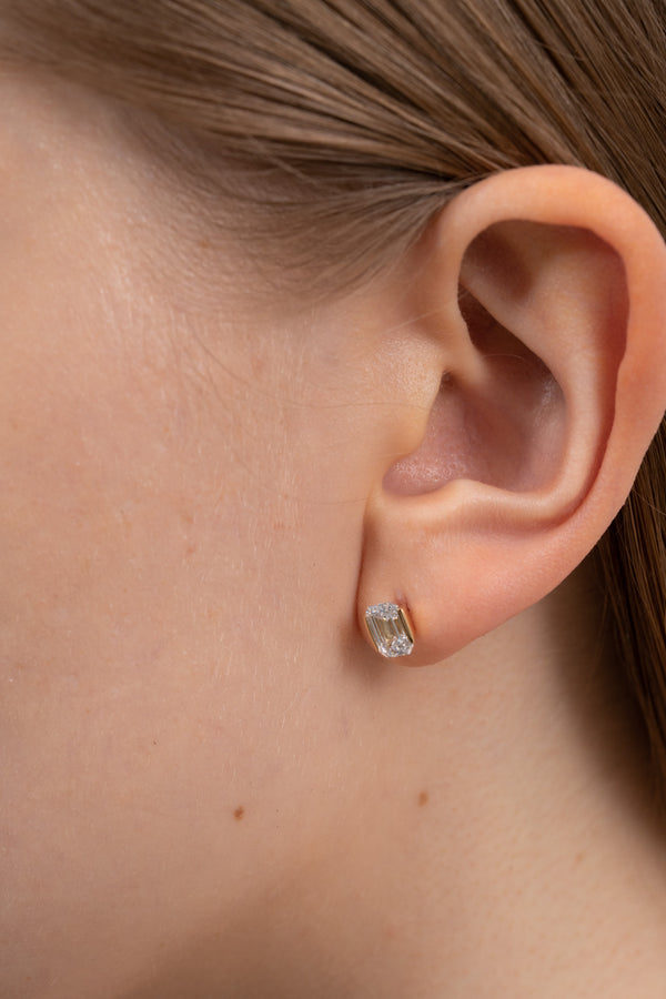 Facet 1ct Emerald Stud - PRMAL