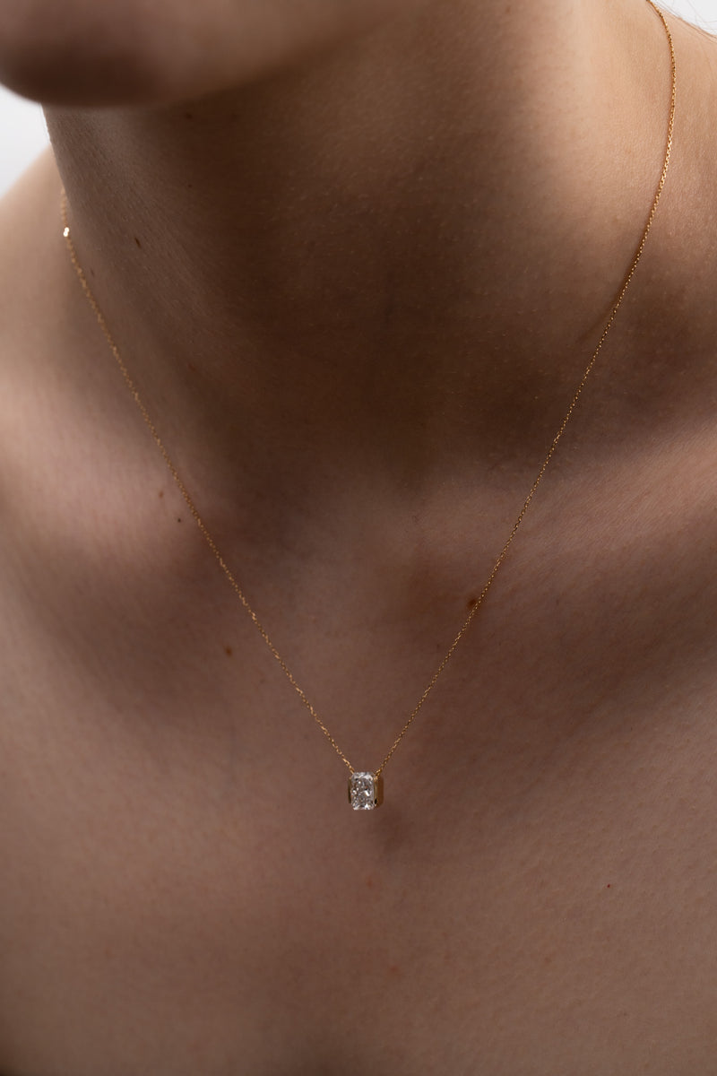 Facet 1ct Radiant Necklace