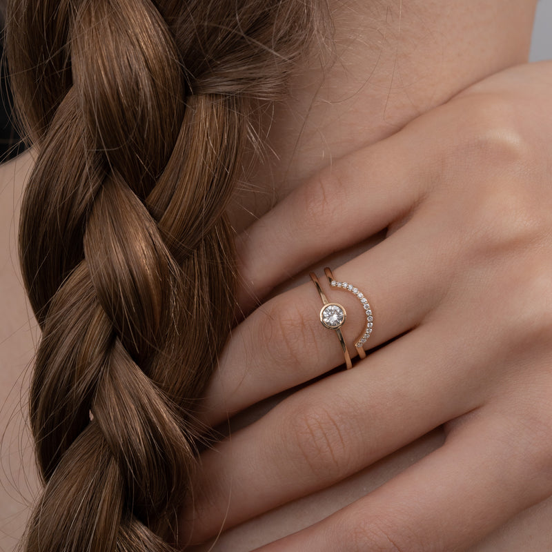 Stacking Half Circle Ring