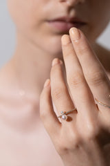 Twin Pearl Pave Ring - PRMAL