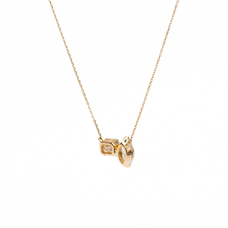 Marquise Emerald Duo Necklace - PRMAL