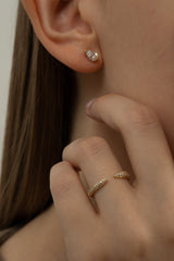 Pave Dome Open Ring [Bridal Edition] - PRMAL