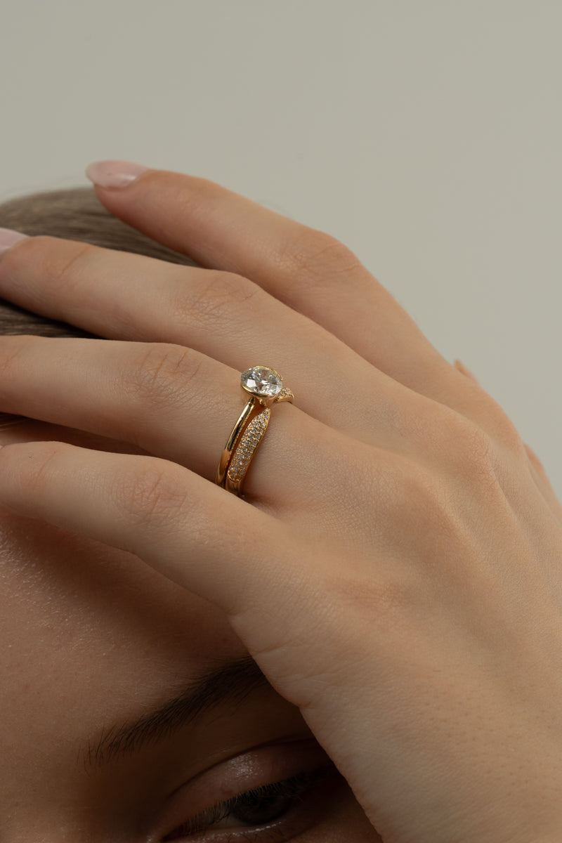 Pave Dome Open Ring - PRMAL