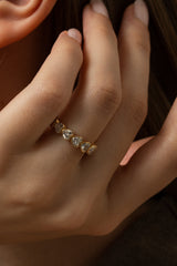 Heart Half Eternity Ring [Bridal Edition] - PRMAL