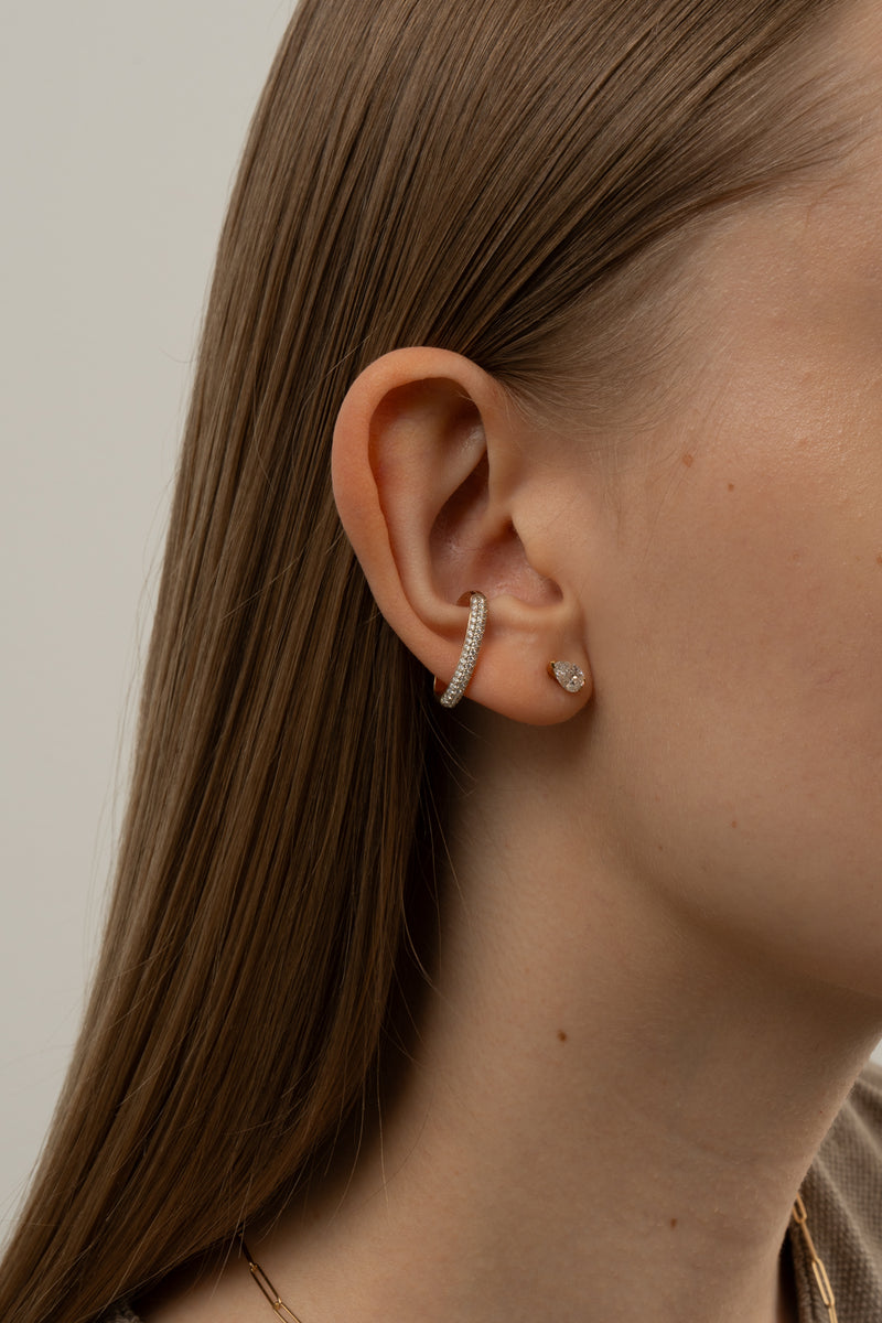 Dome Pave Bar Ear Cuff PRMAL