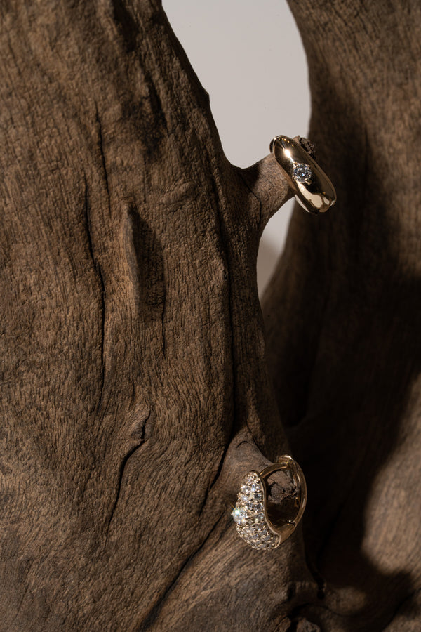 Drop Hoop Pave Earring S - PRMAL