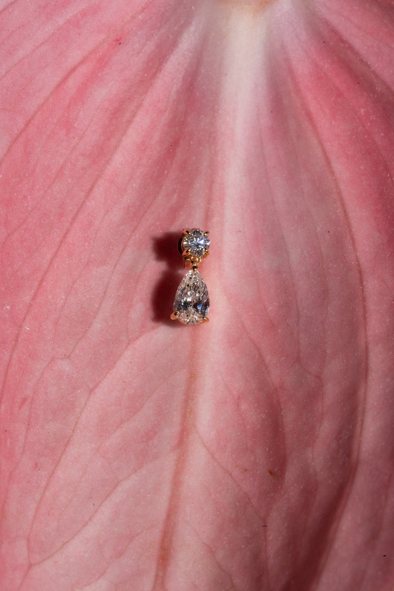 Pear Drop Diamond Earring