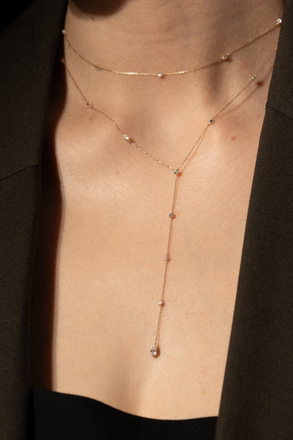 Passage Station Pear Lariat Necklace - PRMAL