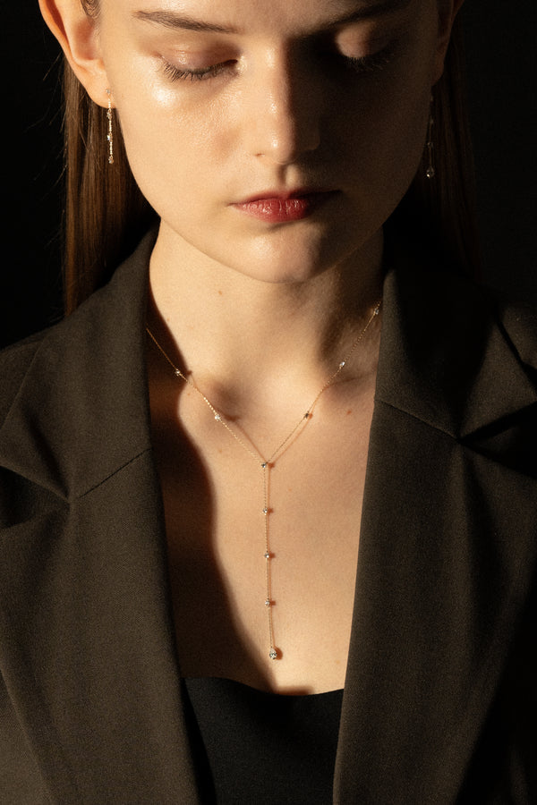 Passage Station Pear Lariat Necklace - PRMAL
