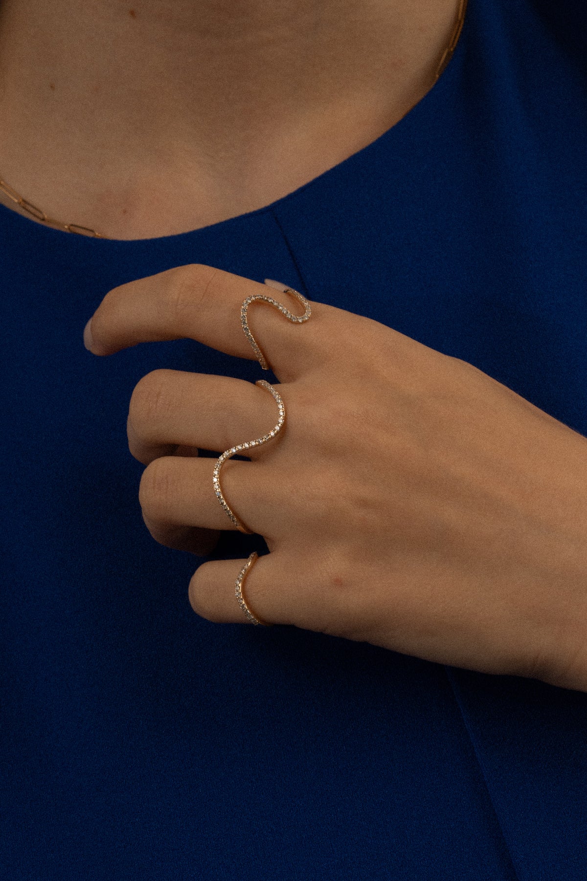 新品 W double oval pinkie ring 16号 ovy Oval Pinky Ring | Rosefield Official