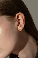 Glacier Floating Round Hoop Earring - PRMAL