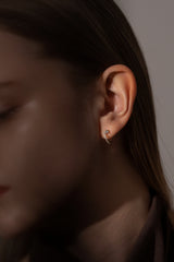 Glacier Floating Round Hoop Earring - PRMAL