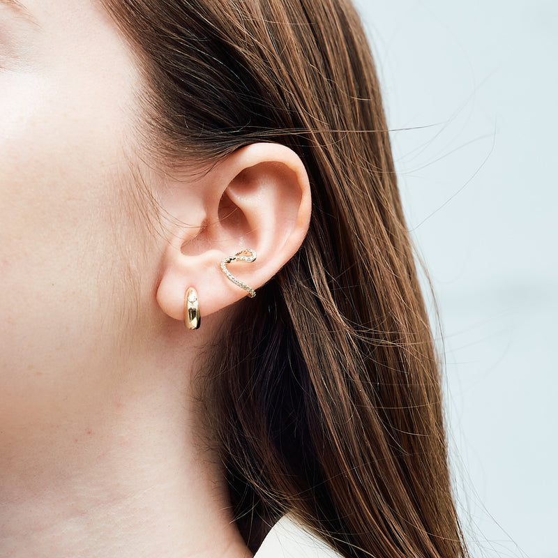 Drop Hoop Earring S - PRMAL