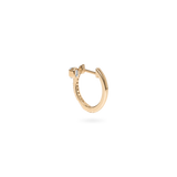 Glacier Floating Emerald Hoop Earring - PRMAL