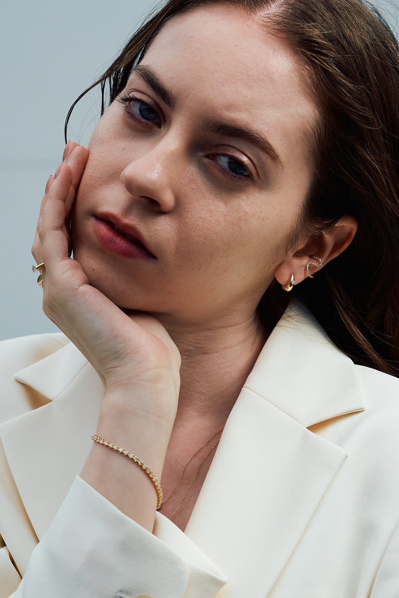 Drop Hoop Earring S - PRMAL