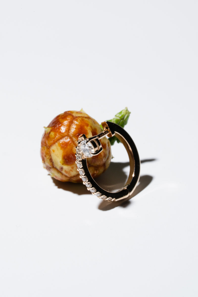 Glacier Floating Round Hoop Earring - PRMAL