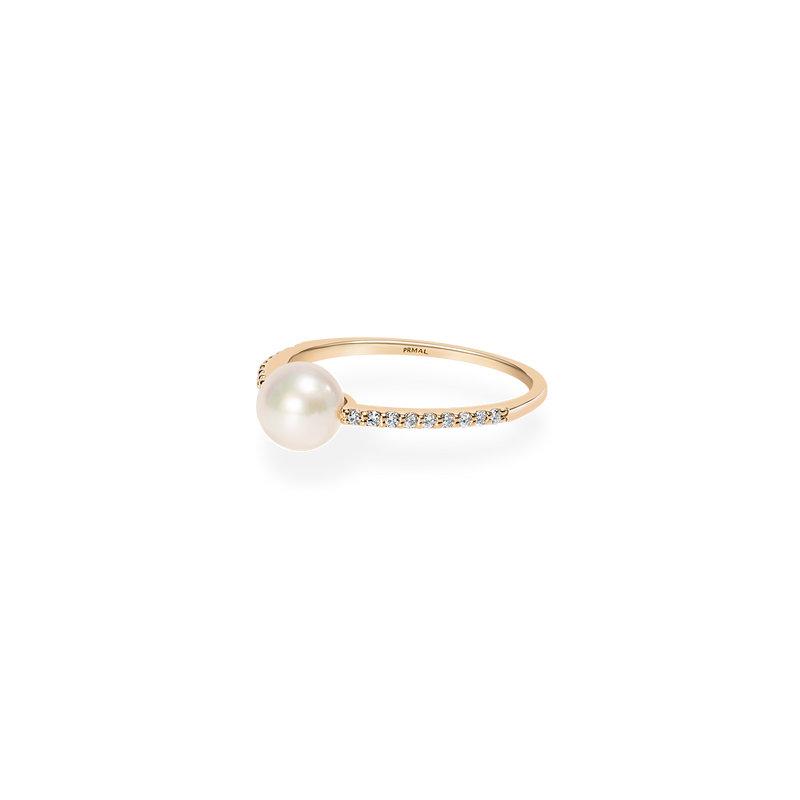 Petite Pearl Oval Ring - PRMAL